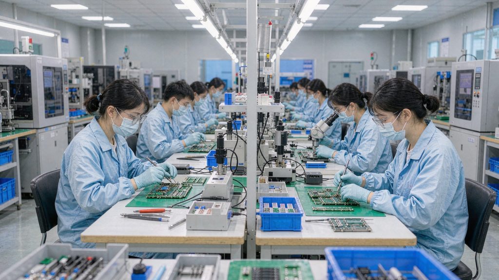 Electronics factory production line in Shenzhen